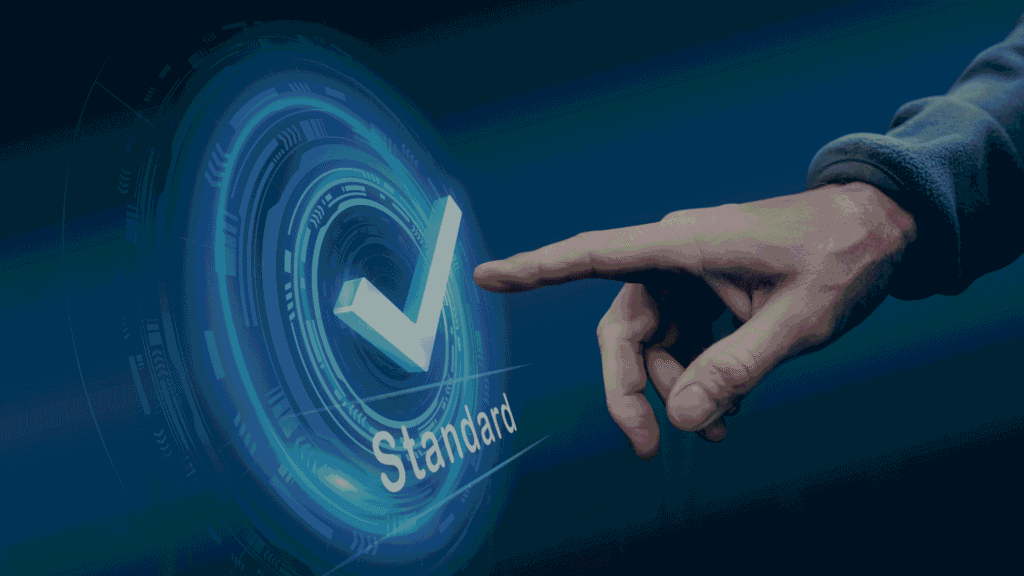 Banner depicts a finger pointing at a quality check sign