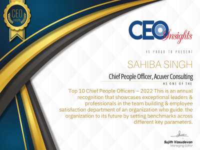 Image depicts CEO Insights, Top Ten CEO certification.