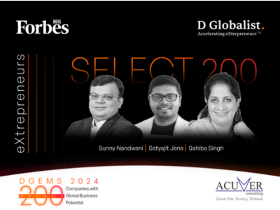 Image depicts Acuver's Leadership against, the Forbes Select 200 Background